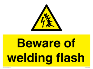 Beware of welding flash